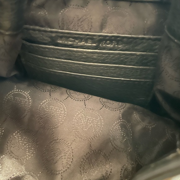 - - Mini Michael Kors Crossbody Shoulder Drawstring Bag Black Pebble - Picture 10 of 11